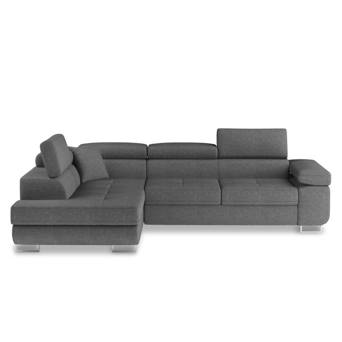 Produit similaire: Canapé d'angle gauche convertible Marius tissu Gris