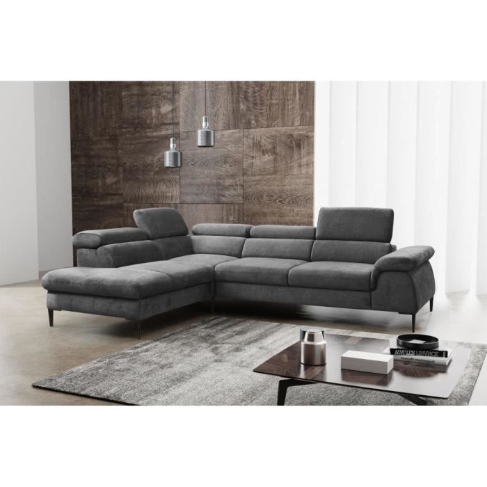 Produit similaire: Canapé d'angle convertible en tissu anthracite SEPINA de PASCAL MORABITO - Angle gauche