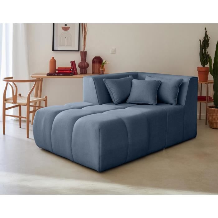Produit similaire: Caracas - module d'assise méridienne gauche - en tissu - Bleu
