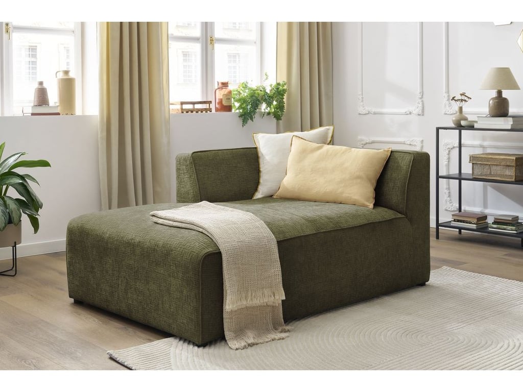 Produit similaire: Méridienne pour canapé modulable MEGEVE tissu texturé vert angle gauche BOBOCHIC 1 places