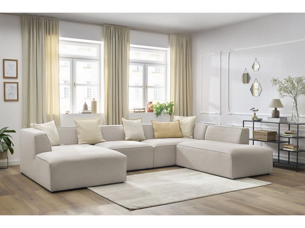 Produit similaire: Canapé panoramique fixe MEGEVE tissu chiné beige angle gauche BOBOCHIC 1 places