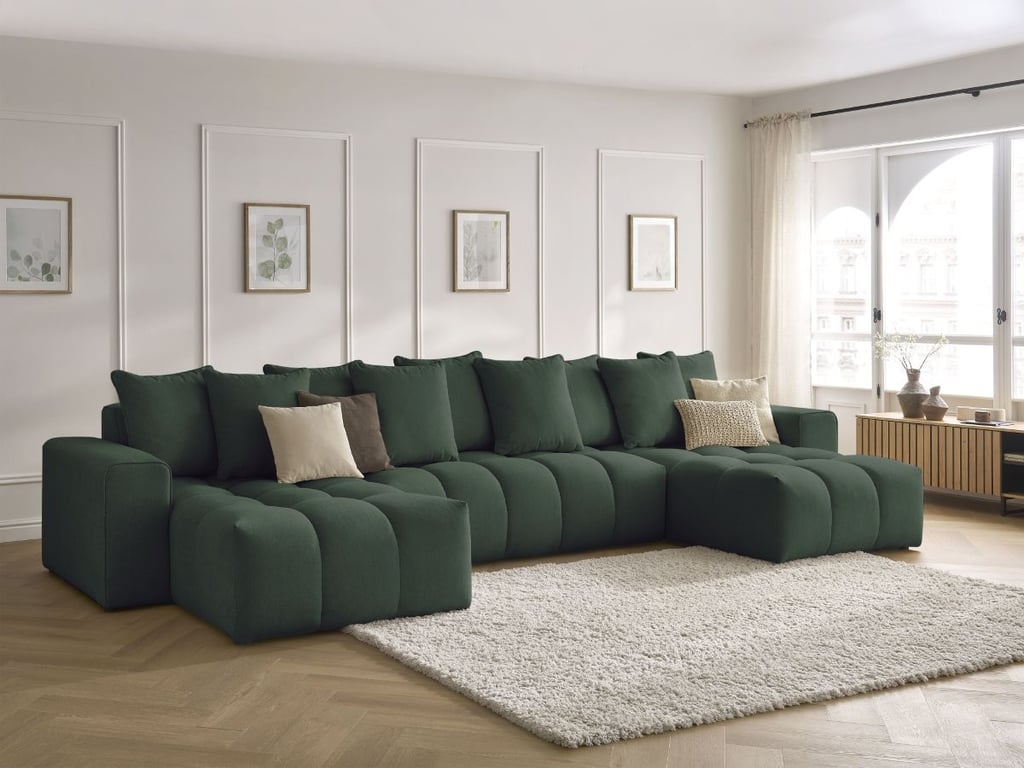 Produit similaire: Canapé panoramique fixe MONT-BLANC tissu chiné vert BOBOCHIC 5 places