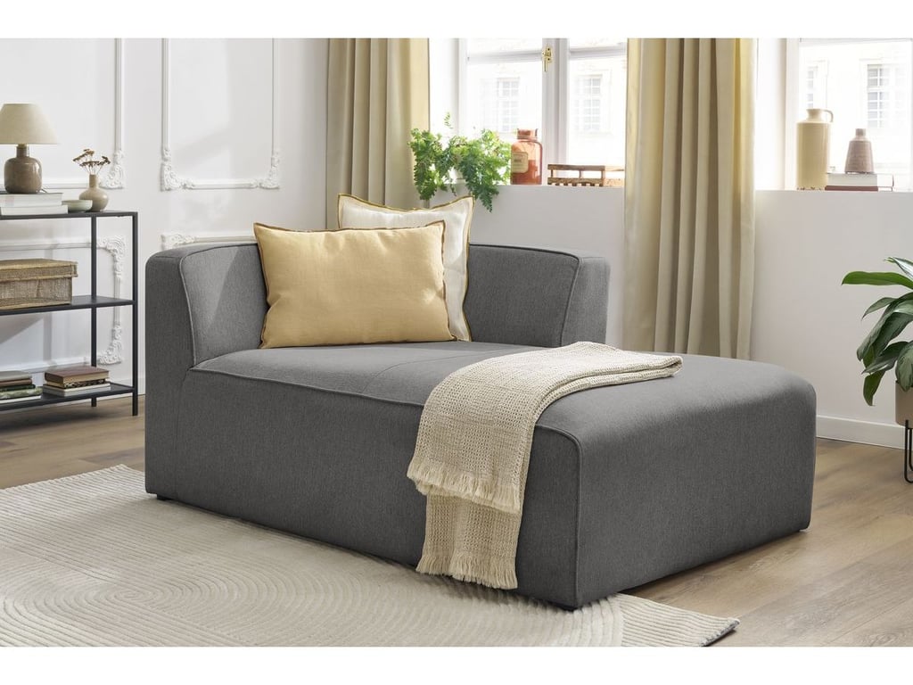 Produit similaire: Méridienne pour canapé modulable MEGEVE tissu chiné gris foncé angle droit BOBOCHIC 1 places