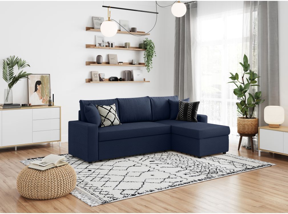 Produit similaire: MARIA - Canapé d'angle réversible, convertible en velours côtelé avec coffre