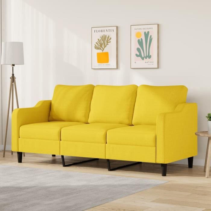 Produit similaire: Canapé salon séjour | Canapé à 3 places | Jaune clair 180 cm Tissu 198x77x80 cm
