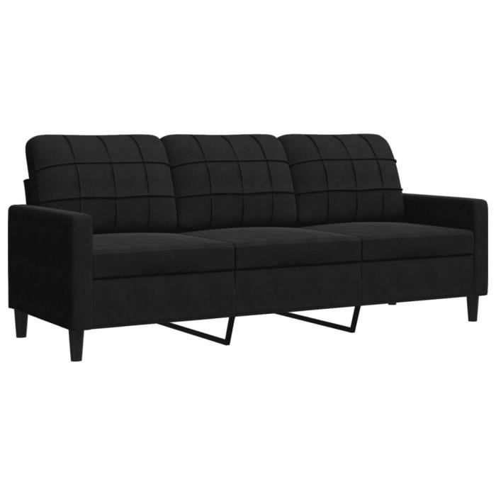 Produit similaire: Canapé à 3 places Noir 180 cm Velours - Marque - Modèle - Déhoussable - Style Contemporain - Confort Moelleux