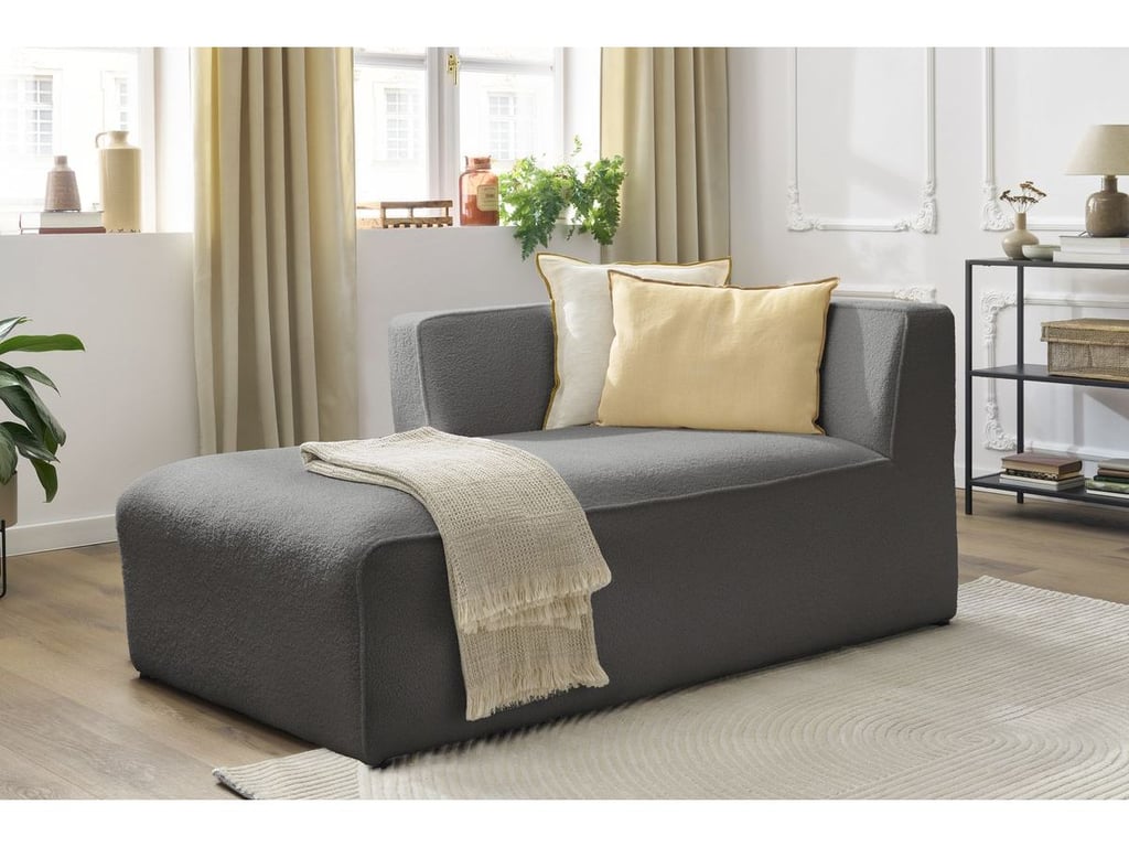 Produit similaire: Méridienne pour canapé modulable MEGEVE tissu bouclette gris foncé angle gauche BOBOCHIC 1 places