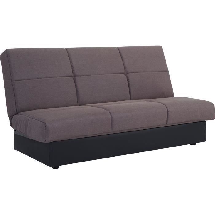 Produit similaire: Canapé clic-clac Enzo - 3 places - Taupe - Déhoussable - Marron - Uni