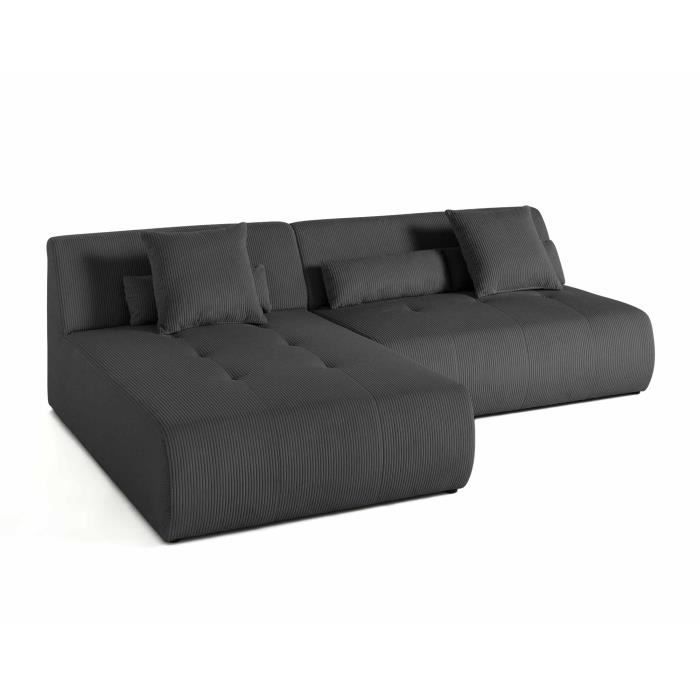 Produit similaire: Onyx - canapé modulable d'angle réversible 4 places - en velours côtelé - Gris foncé