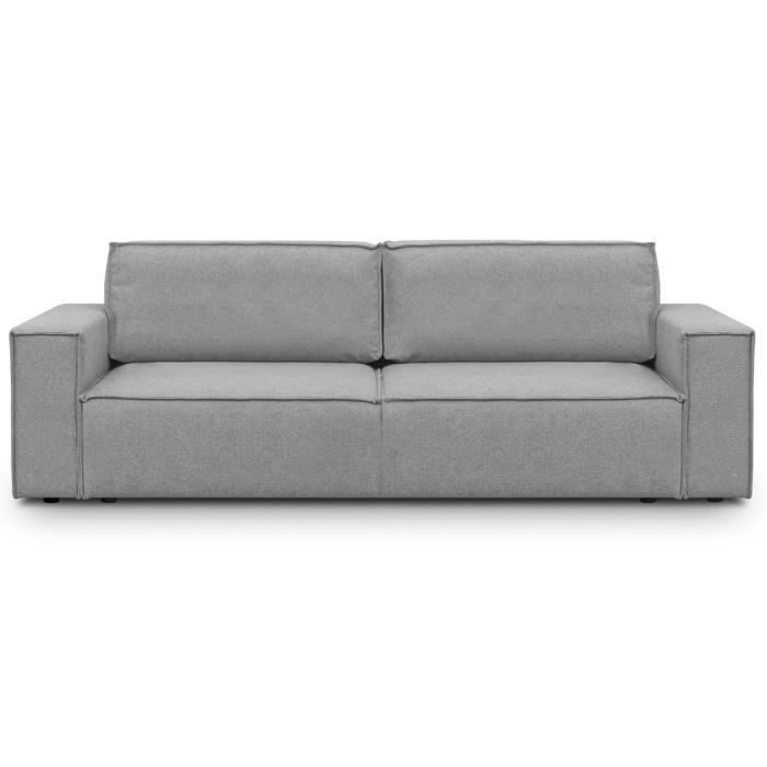 Produit similaire: Canapé convertible 3 Places avec coffre de rangement en tissu gris chiné - Harper