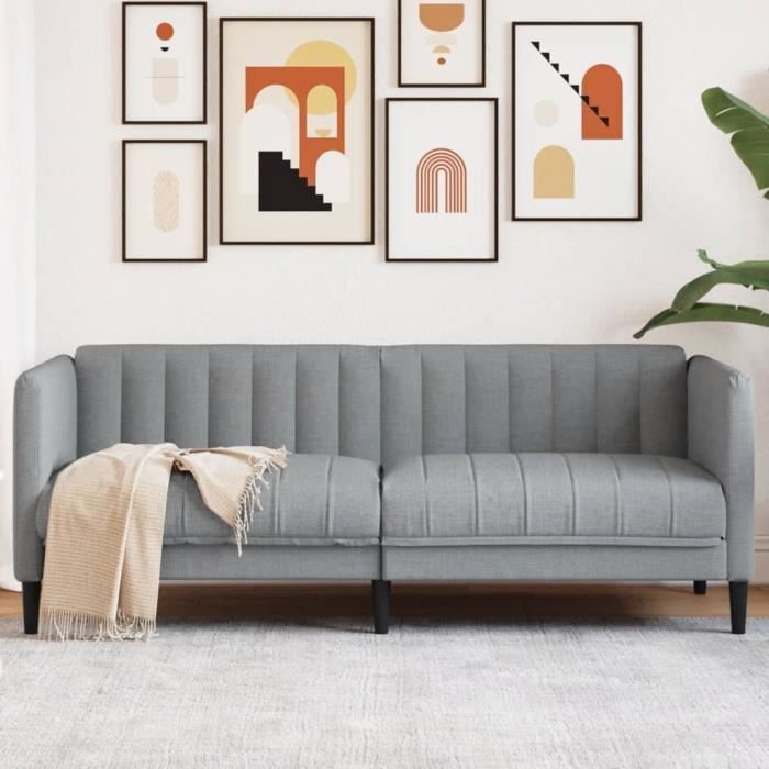 Produit similaire: Canapé salon séjour | Canapé à 2 places | gris clair tissu 176x76,5x74,5 cm