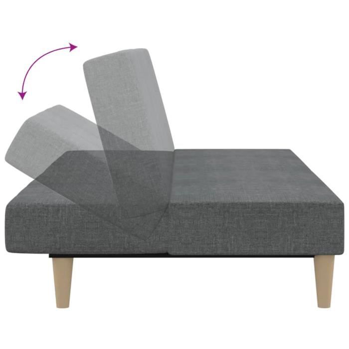 Produit similaire: Mothinessto-Canapé-lit à 2 places gris clair tissu-DX12722