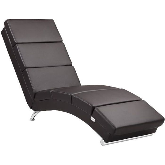 Produit similaire: Méridienne London Chaise de relaxation Chaise longue d’intérieur design Fauteuil relax salon brun foncé