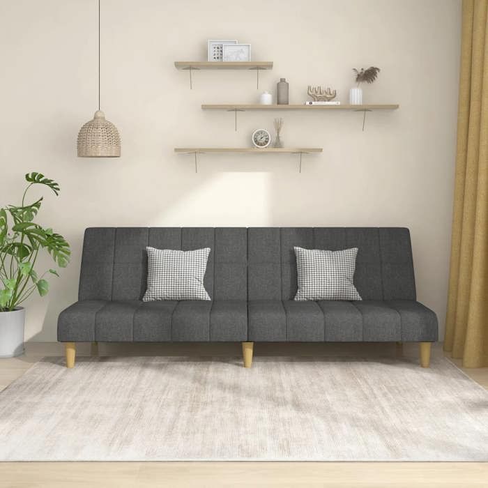 Produit similaire: Canapé-lit à 2 places gris foncé tissu 375827