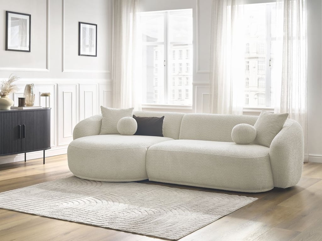 Produit similaire: Canapé d'angle fixe ASHLEY beige angle gauche BOBOCHIC 4 places