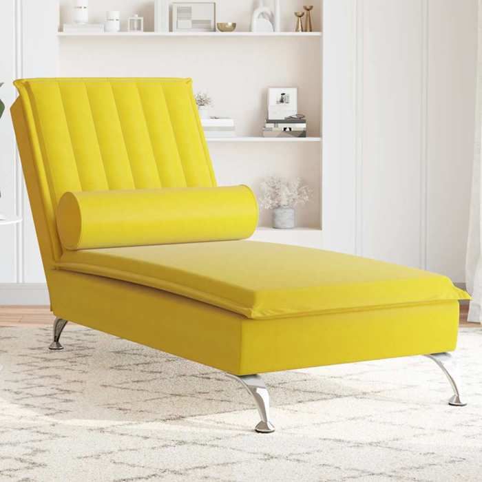 Produit similaire: Canapé Fauteuil 1 place/ Chaise longue de massage avec traversin jaune velours CC39590016