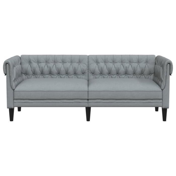 Produit similaire: Canapé Chesterfield 3 places gris clair tissu