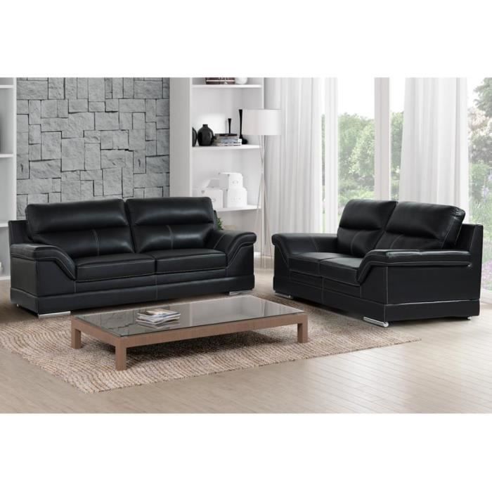 Produit similaire: Canapé en cuir de buffle MONIKA - Noir - 3+2 places