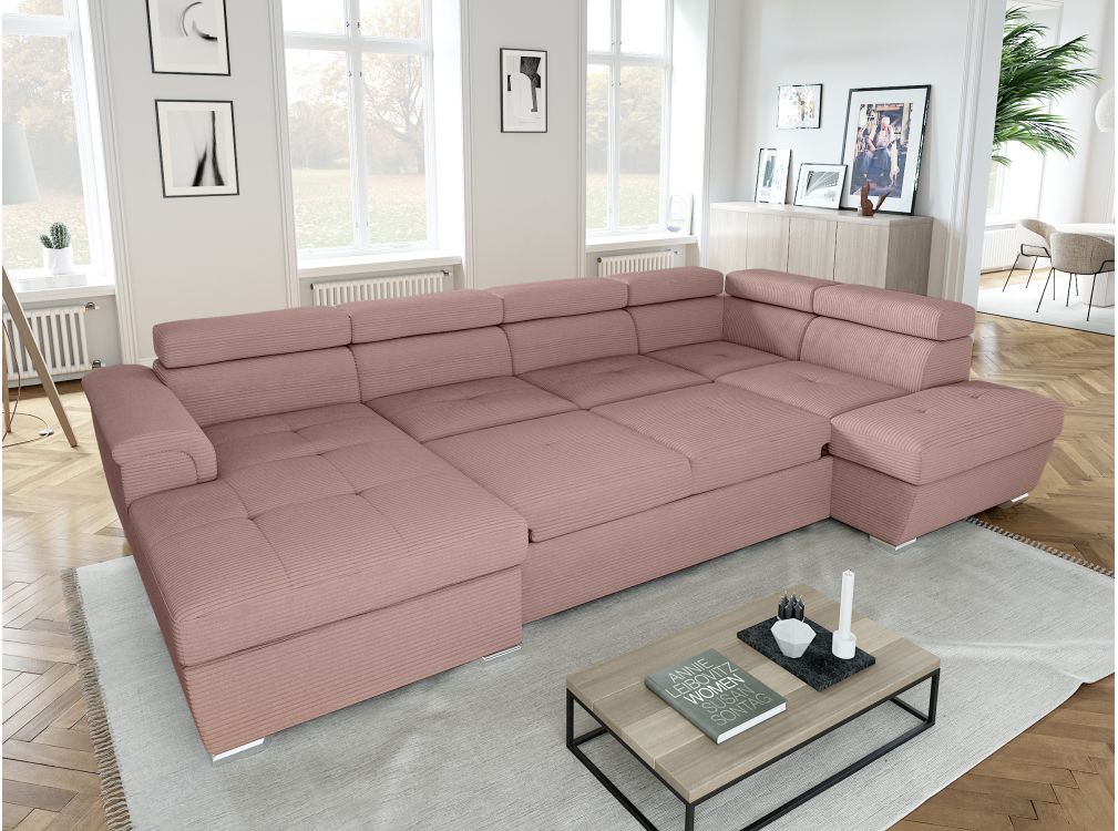 Produit similaire: paola - Canapé convertible velours côtelé Rose