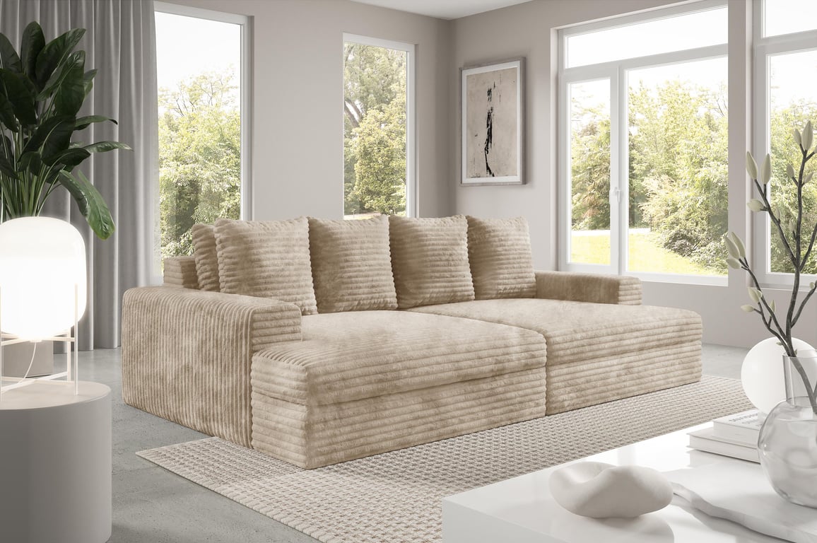 Produit similaire: camelia - Canapé velours côtelé beige