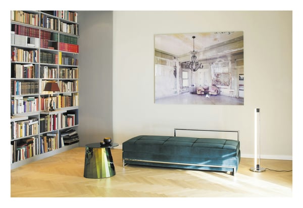 Day Bed - Canapé convertible 1 place tissu rouge
