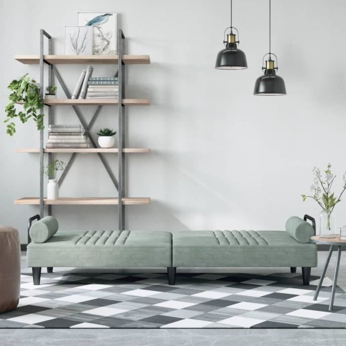 Produit similaire: Mothinessto Canapé-lit avec accoudoirs gris clair velours LY-2092