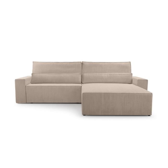 Produit similaire: Canapé d'angle moderne, ottoman universel, L en forme, canapé-lit avec fonction de couchage - DENVER Poso 02 (Beige foncé)