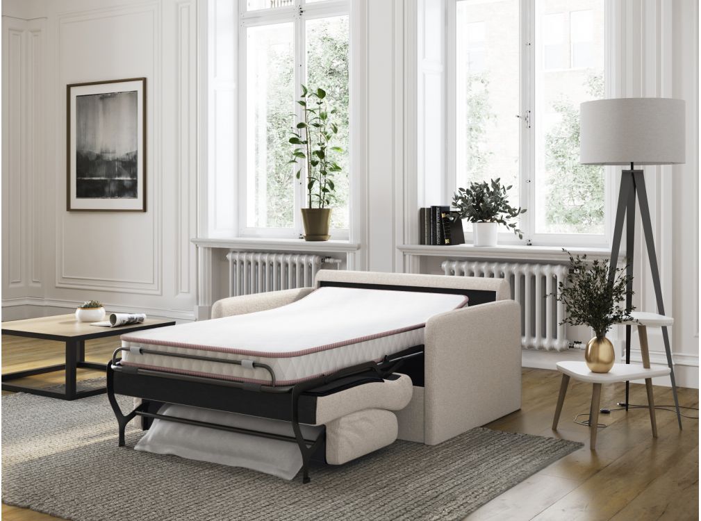 Fauteuil Convertible Express DAPHNÉ en tissu - Matelas 100x190 cm - Vue supplémentaire 1