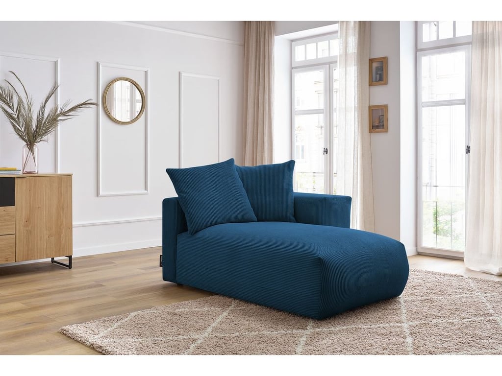 Produit similaire: Méridienne avec accoudoir pour canapé modulable VOLTAIRE bleu foncé angle droit BOBOCHIC 1 places