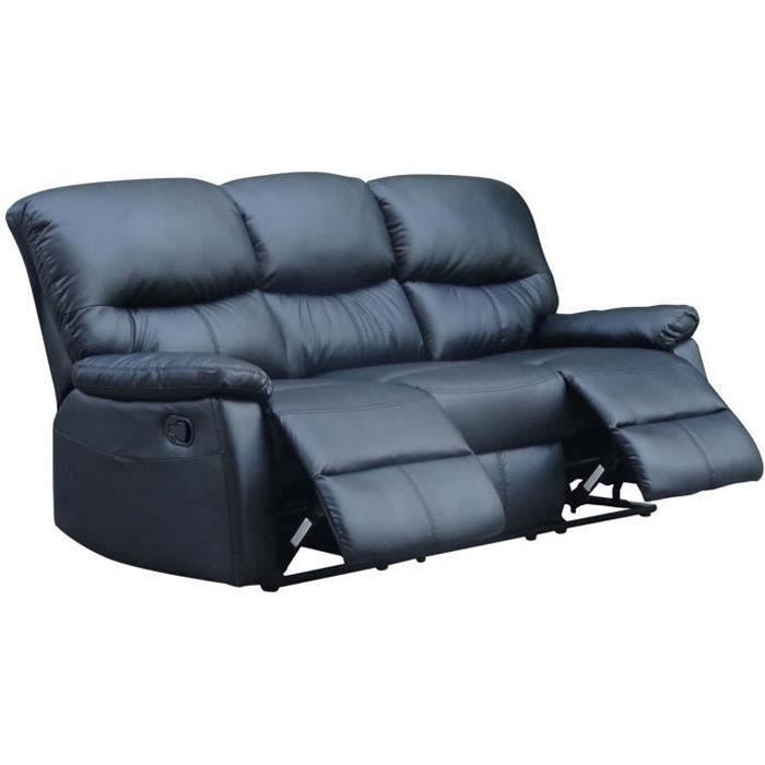 Produit similaire: Canapé relax Lincoln - HABITAT ET JARDIN - 3 places - Noir
