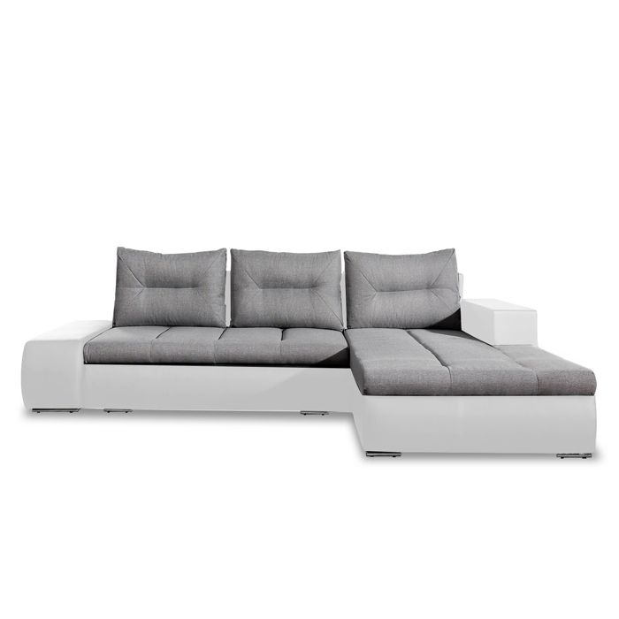 Produit similaire: Canapé d'angle droit convertible Santiago Gris et Blanc