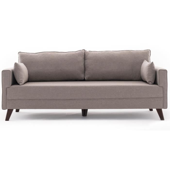 Produit similaire: Canapé convertible 3 places tissu beige Kandy 208 cm