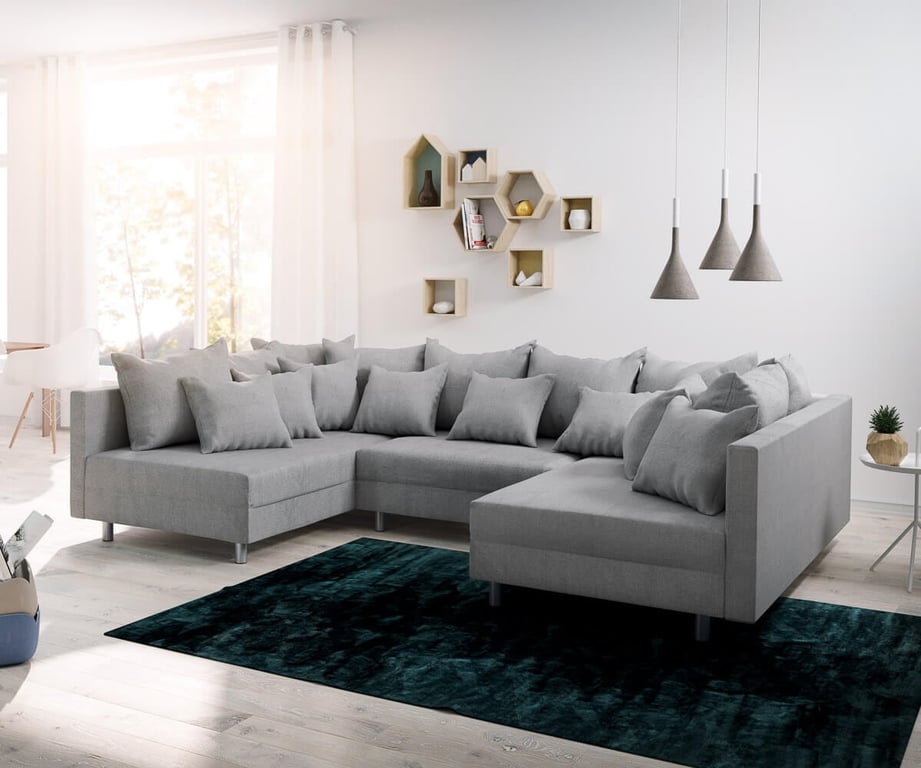 Produit similaire: Canapé Clovis gris tissu plat canapé modulaire