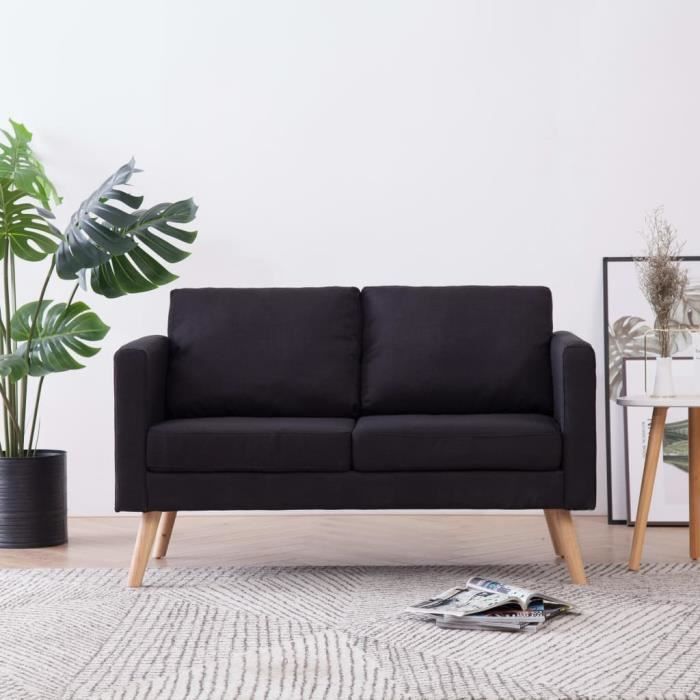 Produit similaire: LEXLIFE Canapé droit fixe 2 places - Style scandinave - 116 x 70 x 73 cm - Tissu Noir