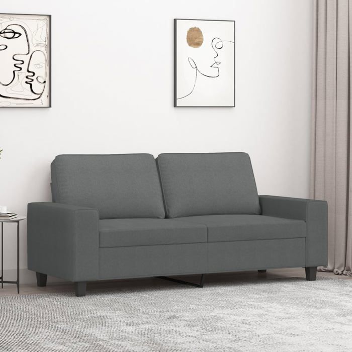 Produit similaire: Canapé rétro salon/ Canapé à 2 places - gris foncé 140 cm Tissu CC61178276