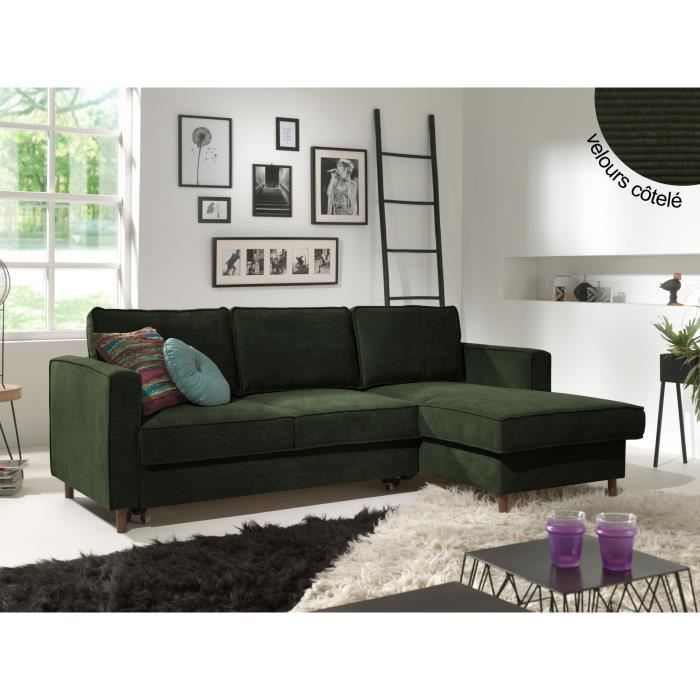 Produit similaire: Jake - canapé d'angle droit - convertible avec coffre - 4 places - en velours côtelé
