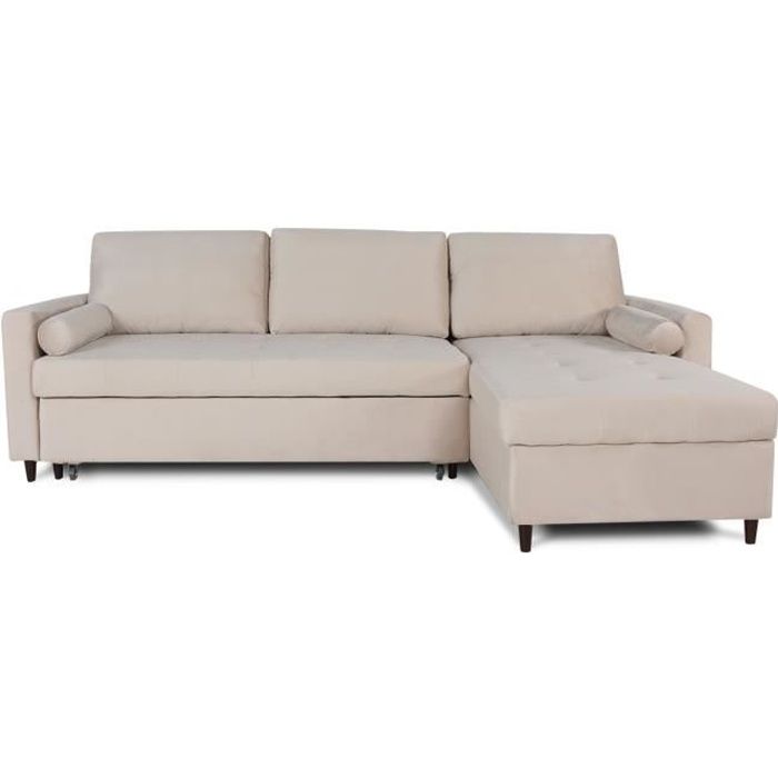 Produit similaire: Canapé d'angle convertible réversible Claudio en velours beige