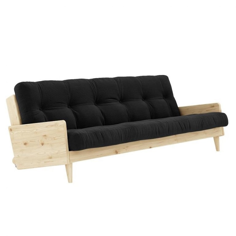 Produit similaire: Canapé 3 places convertible INDIE style scandinave futon charbon couchage 130*190 cm.