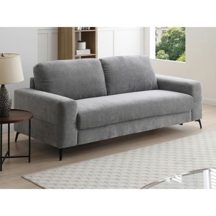 Produit similaire: Canapé 3 places convertible express en tissu gris DUJARDA