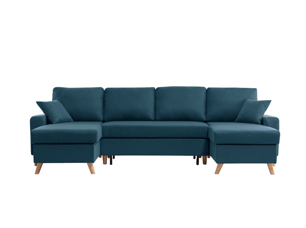 Produit similaire: Canapé d'angle panoramique 6 places MARIA SCANDINAVE convertible en tissu déperlant