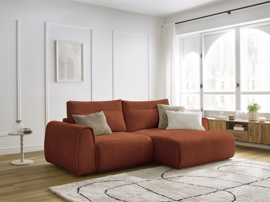 Produit similaire: Canapé d'angle fixe compact ADEN orange angle droit BOBOCHIC 3 places