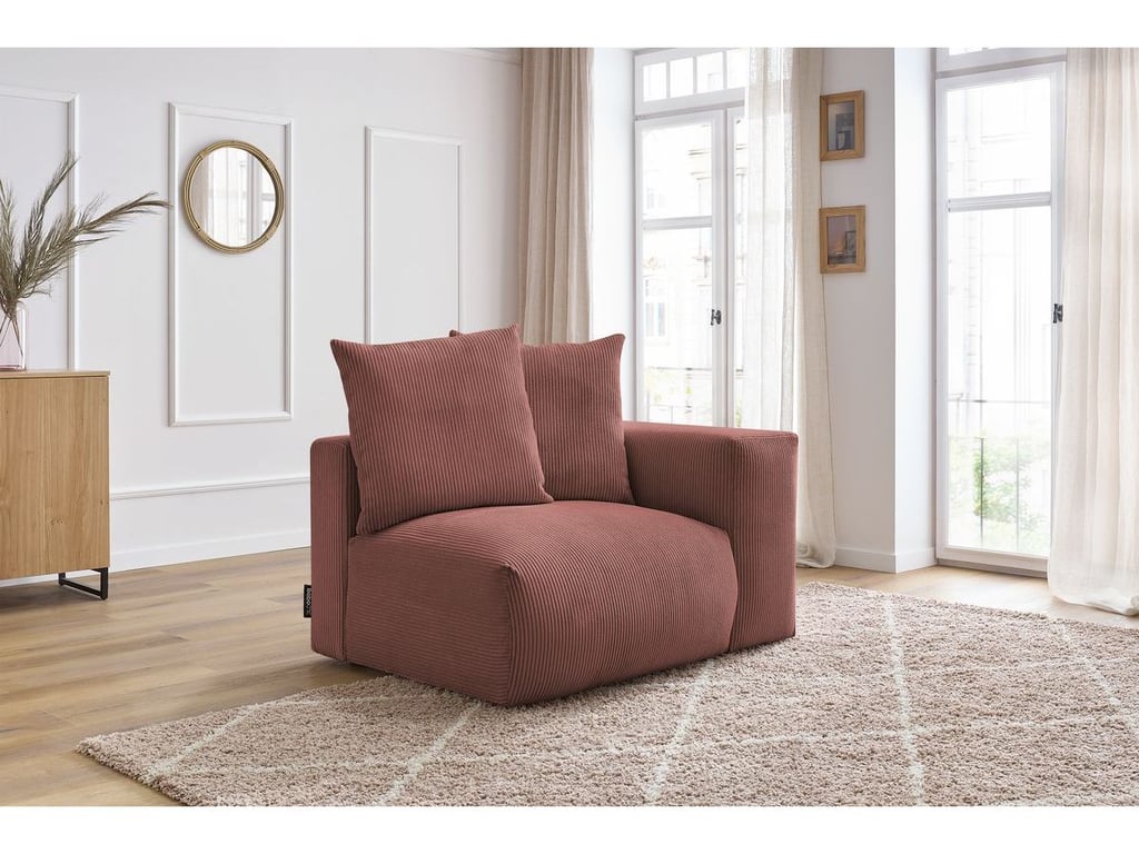 Produit similaire: Chauffeuse 1 place avec accoudoir pour canapé modulable VOLTAIRE rose angle droit BOBOCHIC 1 places