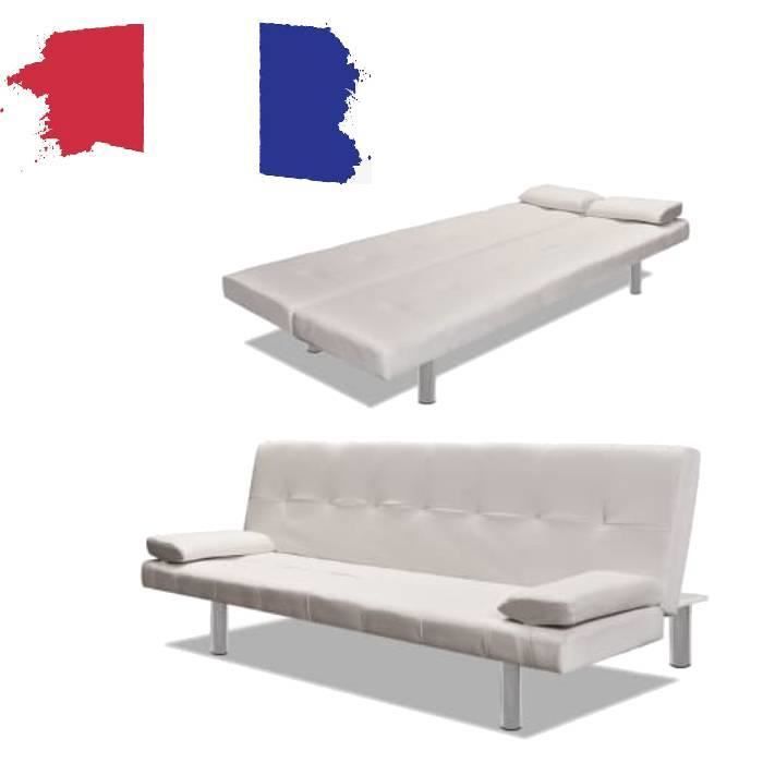 Produit similaire: Canapé-lit convertible FAFEICY - Cuir synthétique - Blanc cassé - 2 oreillers inclus