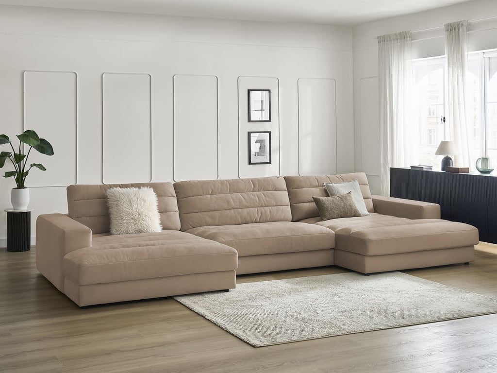 Produit similaire: Canapé panoramique fixe SIERRA velours taupe BOBOCHIC 4 places