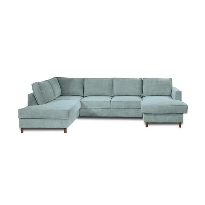 Produit similaire: Jake - canapé panoramique - convertible avec coffre - 7 places - en velours côtelé - gauche - Bleu