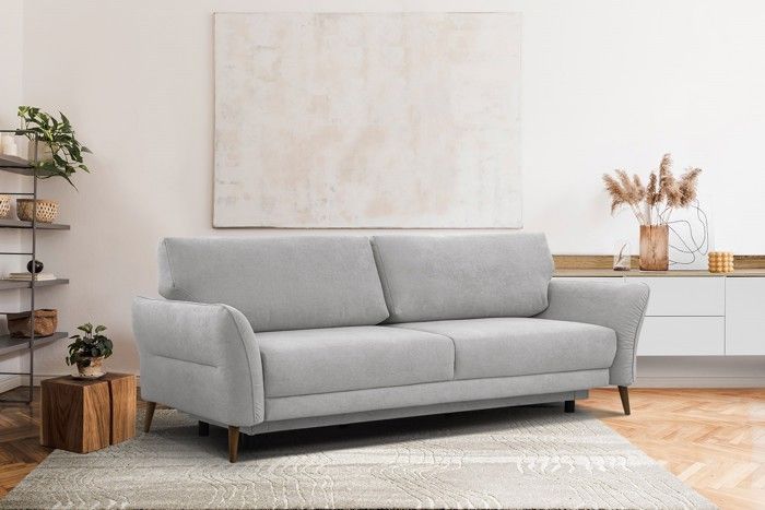 Produit similaire: Canapé convertible 3 places tissu gris clair - FIGARI