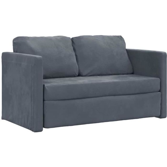 Produit similaire: Mxzzand Canapé-lit 2 en 1 gris foncé 122x204x55 cm velours - OWL118097