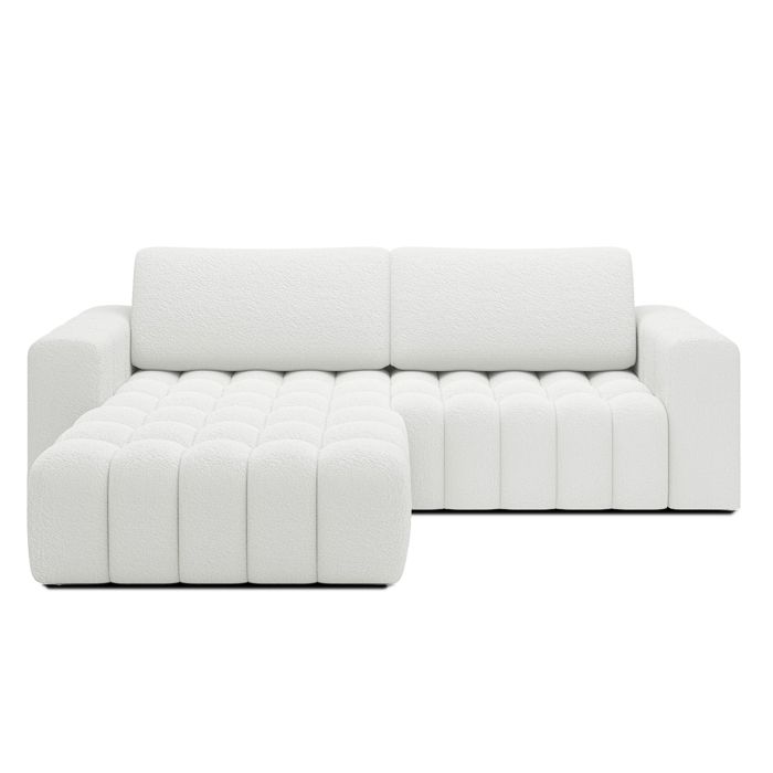 Produit similaire: Canapé d'angle gauche convertible Clovis Bouclette Blanc
