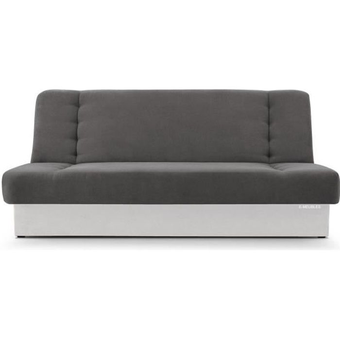 Produit similaire: Canapé en lit Convertible avec Coffre de Rangement 3 Places clic clac Banquette BZ en Tissu Cyprus Gris foncé Blanc simili cuir