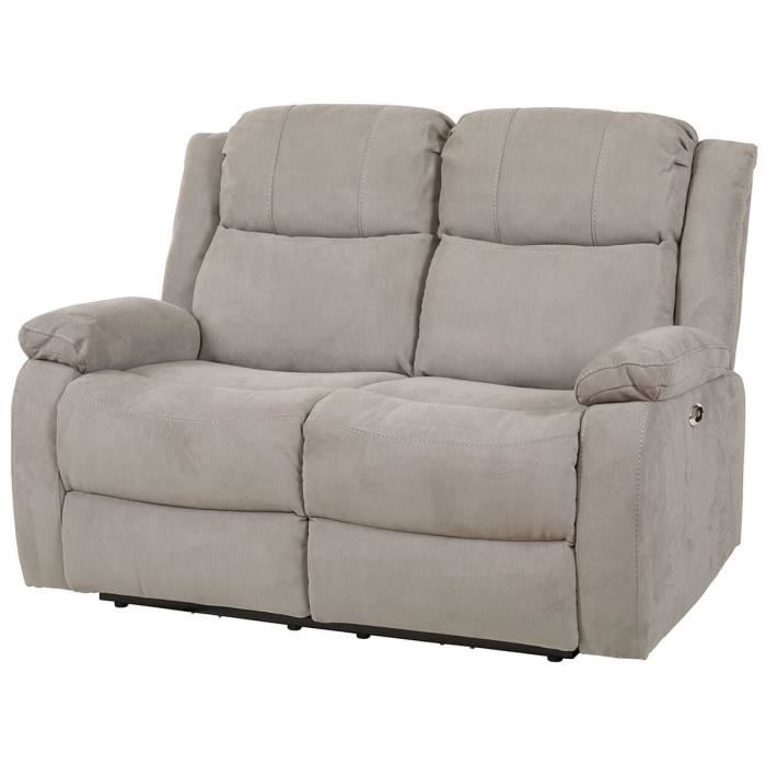 Produit similaire: LORYS - Canapé Relax Electrique 2 Places Tissu Gris Clair